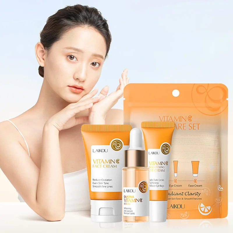 3pcs/set Vitamin C 24K Golden Skin Care Sets