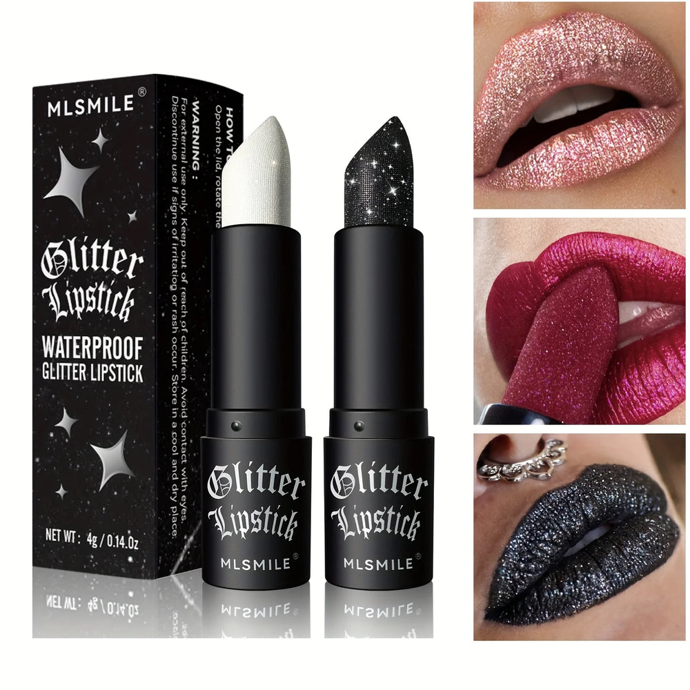 7 Colors Glitter Lipstick Hydrating Sparkling Shine Lip Color