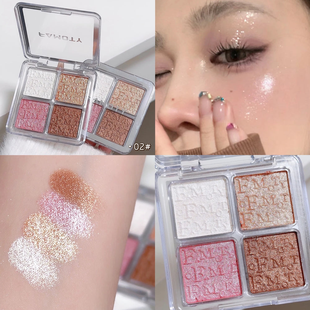 4-Color Face Highlighter Palette